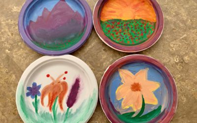 Paint on paper plates
