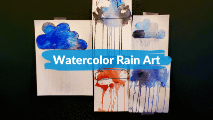 Watercolor Rain Art