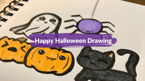 halloween drawings paper note｜TikTok Search