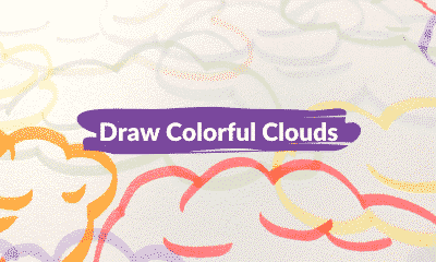 Draw colorful clouds