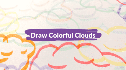 Draw colorful clouds