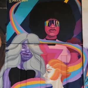 mural of three women